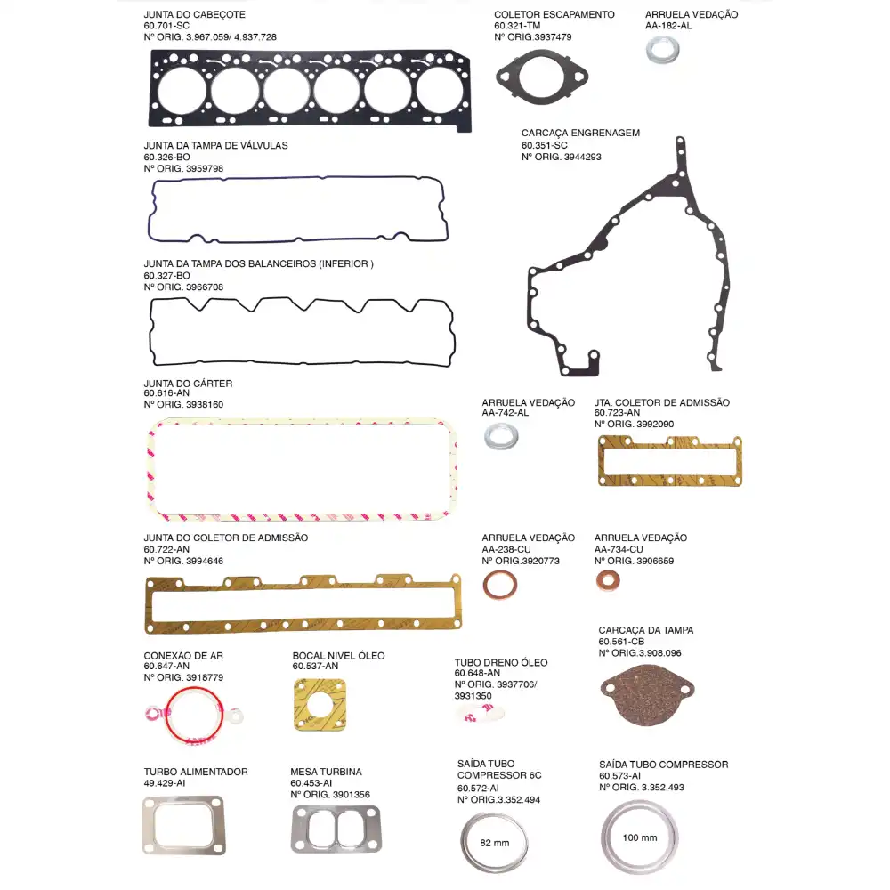 JUNTA MT CUMMINS SERIE ISC 6CC C/RET