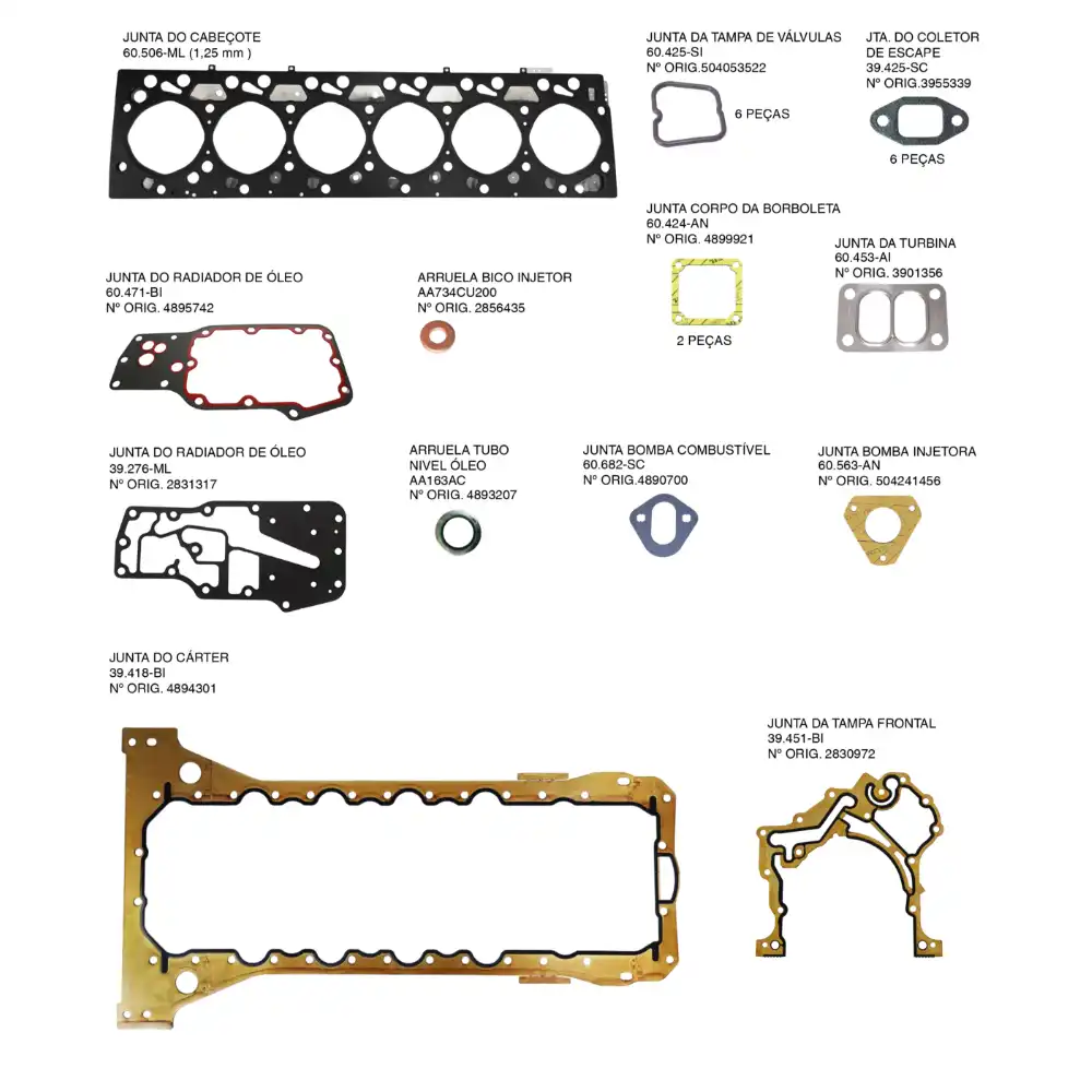 JUNTA MT IVECO NEF6 6.7 12V/24V 6CC TRAT
