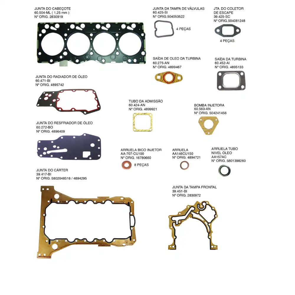 JUNTA MT IVECO FPT NEF4 4.5 8V/16V CASE